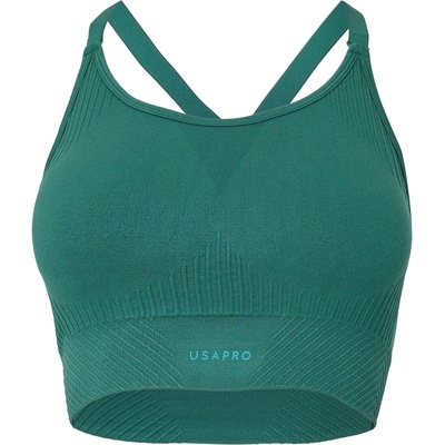 USA Pro UP Seamless Adjustable Sports Bra - Forest Green