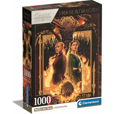 CLEMENTONI Hra o trůny Rod Draka 1000 dílků