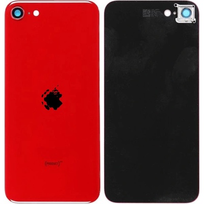 Kryt Apple iPhone SE (2nd Gen 2020) Sklo Zadního Housingu + Sklíčko Zadní Kamery červený