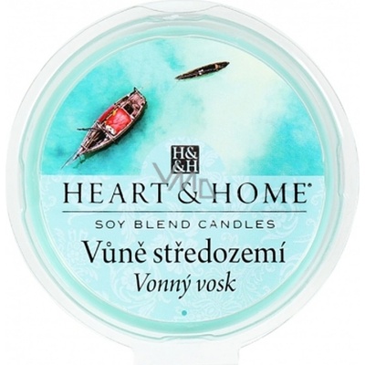 Heart & Home sójový prírodný vonný vosk Vôňa stredozemí 27 g