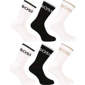 BOSS Комплект от шест - чорапи BOSS високи многоцветни BOSS | Cheren Byal Mnogotsveten | МЪЖЕ | L