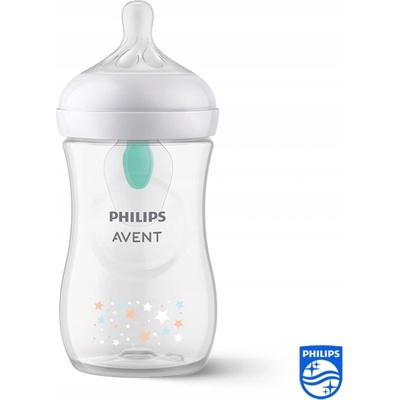 Philips Avent láhev Natural Response s ventilem AirFree medvěd bílá 260 ml