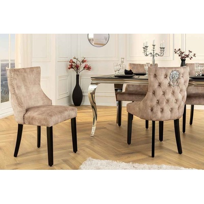 LuxD Queen II Lví hlava béžový samet