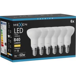 Mexen Nova 6x LED крушка E14, R50, 8W, Топла - 3000K, 840 lm - L103-E14-0830-01x06 (L103-E14-0830-01x06)