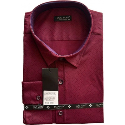 Ego Man pánská košile regular fit EGB-513-4 bordó