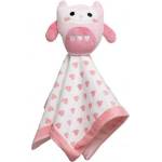 Pearhead Мека кърпичка Pearhead - Owl pink, С играчка (83109) - baby