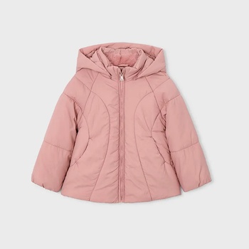 MAYORAL Зимно едноцветно яке basic за мини момиче в бледо розов цвят Mayoral
