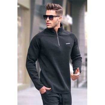 Base Мъжки суитшърт с цип на яката 6030 - Черен #362885 (362885_Черно)