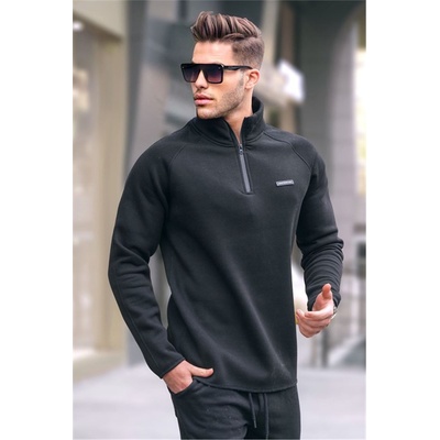 Base Мъжки суитшърт с цип на яката 6030 - Черен #362885 (362885_Черно)