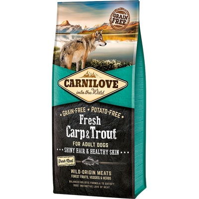 CARNILOVE Опаковка за кучета Carnilove - Прясно Възрастен шаран, пъстърва (2 x 12 kg)