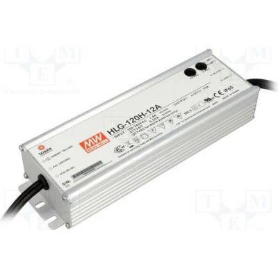 MEAN WELL HLG-120H-12A Napájecí zdroj: spínaný; LED; 120W; 12VDC; 5÷10A; 90÷305VAC; IP65