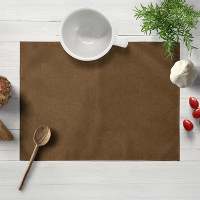 Biante Prostírání imitace broušené kůže Alcantara ALC-022 Hnědé 30x40 cm