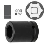 BGS technic Къси ударни вложки 3/4"