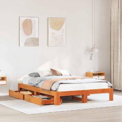 zahrada-XL 3308998 Postel bez matrace voskově hnědá masivní borovice