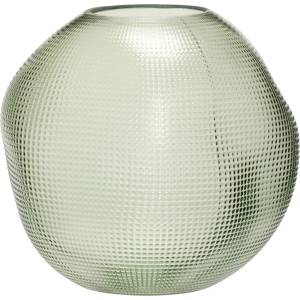 Hübsch Зелена стъклена ваза Sole, височина 20 cm - Hübsch (180901)