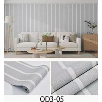 САМОЗАЛЕПВАЩ pvc ТАПЕТ | Модел: qd3-5 i Цвят: Сиво и Бяло | ДЕСЕН: ПРИНТИРАН ЛЕН | РАЗМЕР: 50СМ*2.8М*2мм (4-3)