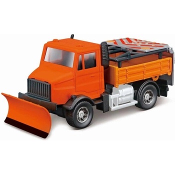 Bburago servisné vozidlá Road Security with Snow Plough and Signal Board BB32263 1:43