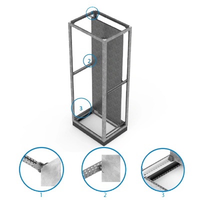 ELMARK Mpr- КОМПЛЕКТ ЗА РЕЛСОВ МОНТАЖ С ДЪЛБОЧИНА 60cm (53mpr60)