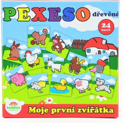 Pexeso Moje první zvířátka dřevěné 24ks