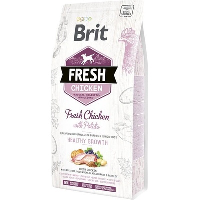 Brit Fresh Chicken with Potato Puppy Healthy Growth за подрастващи кученца, с прясно пилешко месо и картофи, 12kg