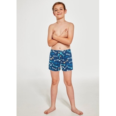 Cornette chlapecké trenýrky 714/02 "Fishbone 2" modrá tmavě