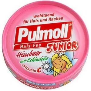 PULMOLL Пастили за гърло за деца с Ехинацея , Pulmoll Junior Sugar Free Lozenges with Echinacea & Vitamin C to Boost the Immune 50g