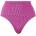 PUMA Swim Ribbed High Waist bikini bottom - Pink (Pink / Black)