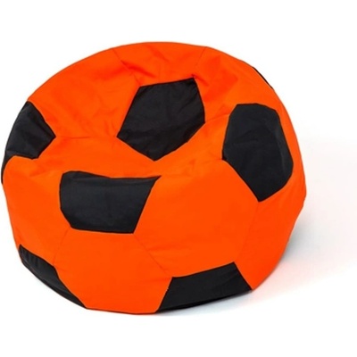 Sako taška pouf Ball oranžovo-černá XXL 140 cm