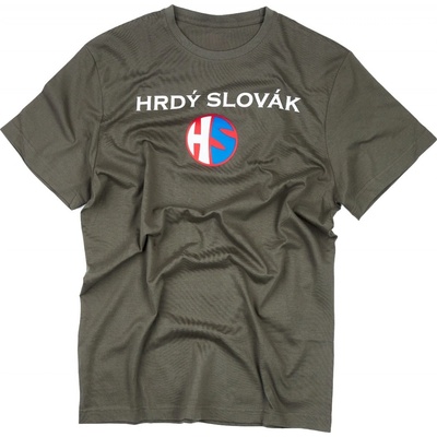 Pánske tričko Hrdý Slovák sivé