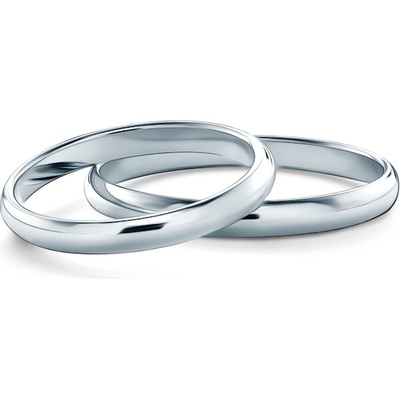 SAVICKI Брачни халки: платина, полукръгли, 2 мм