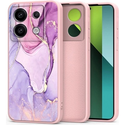 Tech-Protect Силиконов Калъф за Xiaomi Poco X6 5G, Tech-Protect Icon Marble Case, Лилав (5906302300051)