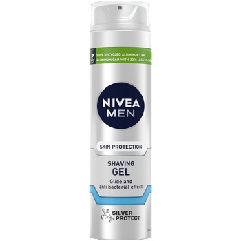 Nivea MEN Гел за бръснене Silver Protect Гел за бръснене мъжки 200ml