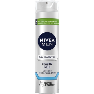 Nivea MEN Гел за бръснене Silver Protect Гел за бръснене мъжки 200ml