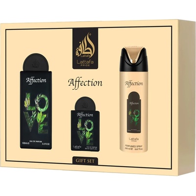 LATTAFA Pride Affection комплект Парфюмна вода 100 ml + Парфюмна вода 20 ml + Дезодорант 200 ml