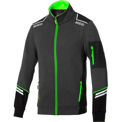 Sparco ALABAMA TECH FULL ZIP mikina Sivá-Zelená