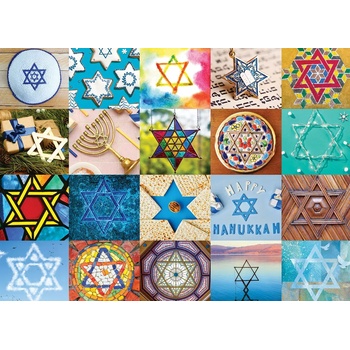 EUROGRAPHICS - Puzzle Star of David Collage - 1 000 piese