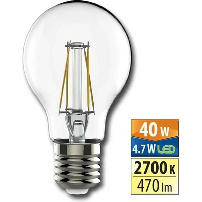 MCLED žárovka LED 4,7W-40 E27 2700K 320°