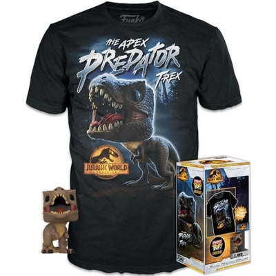 Funko set Jurassic World minifigurka T-Rex a dětské tričko