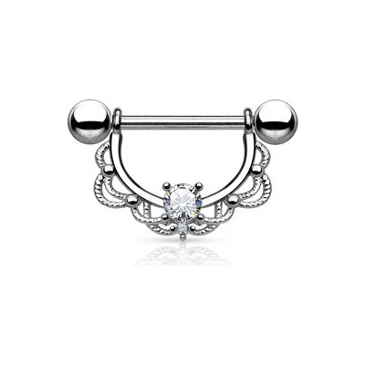 Šperky4U Ozdobný piercing do bradavky BR01025