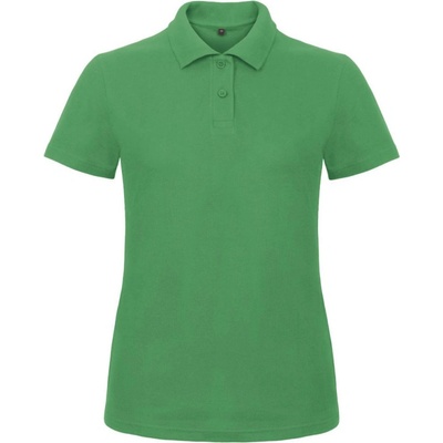 B&C Polokošile B&C ID.001 piqué krátký rukáv dámské COT 01ID1052000 Zelená kelly