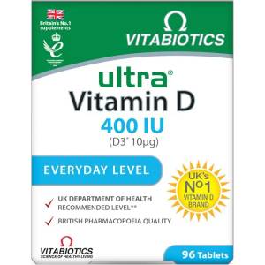 Vitabiotics Ultra Vitamin D, 400 IU, 96 таблетки, Vitabiotics