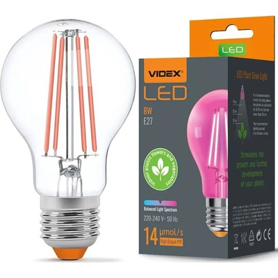 Berge LED žiarovka E27 8W s plným spektrom pre rastliny PPF 14 µmol/s