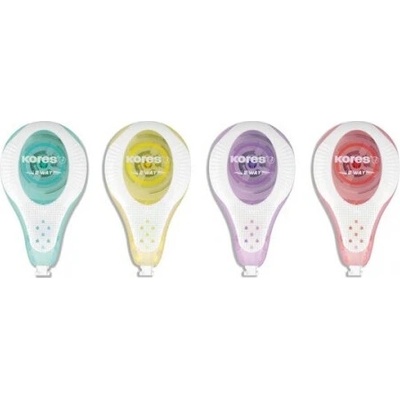 Kores Korekčný strojček 2 Way Pastel 4,2 mm x 8 m, mix farieb