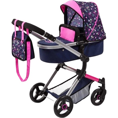 Bayer Design Количка за кукли Bayer - Neo Vario, трансформираща се, с чанта, синьо/розова (18417AA)