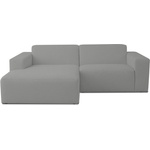 Scandic Сив ъглов диван от букле (ляв ъгъл) Roxy - Scandic (Small ch (ch+1,5) Left CM 3grey)