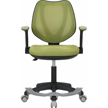 RFG Детски стол RFG Sweety Black, до 100кг, меш, полипропиленова база, газов механизъм за регулиране на височината, черно-зелен (606LD1/BLACK/HZ3014)