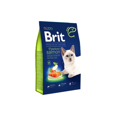Brit Premium by Nature Cat Sterilized Salmon - Пълноценна храна с формула от сьомга за възрастни стерилизирани котки