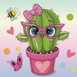 Diamond Dotz Pretty in pink Cactus Diamond Mosaic Cactus DTZ3013