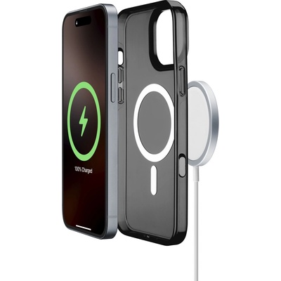 Калъф Cellularline - Gloss Mag, iPhone 16 Pro Max, MagSafe, черен (GLOSSMAGIPH16PRMK)