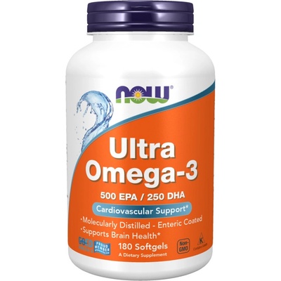 Now Foods Ultra Omega-3 Rybí olej 500 EPA + 250 DHA x 180 softgel kapslí